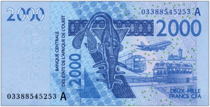Billet de 2 000 francs CFA