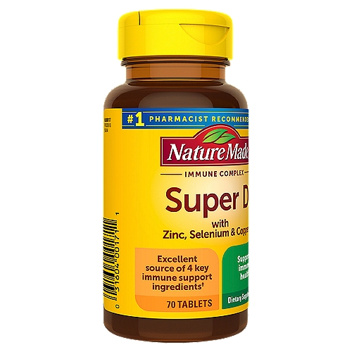 Nature Made Immune Complex Super D with Zinc, Selenium & Copper Dietary Supplement, 70 count