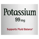 Nature's Bounty Potassium Caplets, 99 mg, 100 count