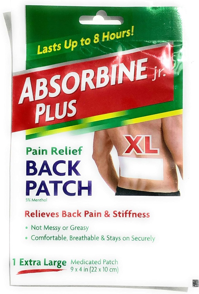 Absorbine Jr. Medicated Patch Pain Relief Back Patch
