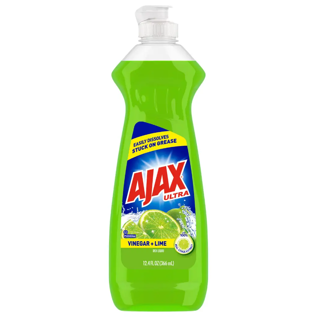 Ajax Ultra Liquid Dish Soap, Lime Scent + Vinegar - 12.4 Fluid Ounce (414ml)