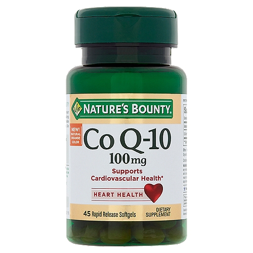 Nature's Bounty - Co Q-10 healthy blood pressure Supplement, 100 mg, 45 rapid release softgels