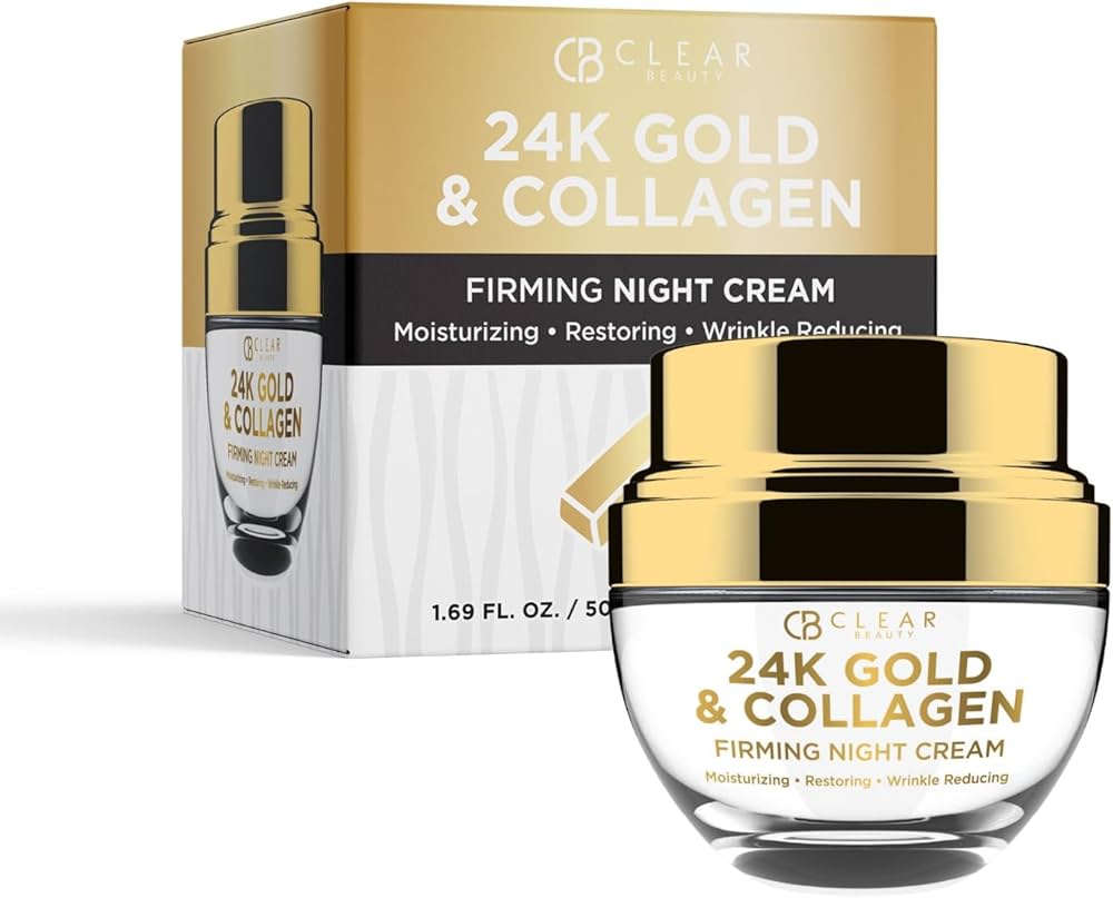 CB Clear Beauty - 24K Gold & Collagen Firming Night Cream 1.69oz (50 ml)