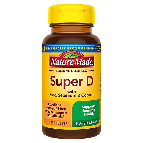 Nature Made Immune Complex Super D with Zinc, Selenium & Copper Dietary Supplement, 70 count (EXPIRED)