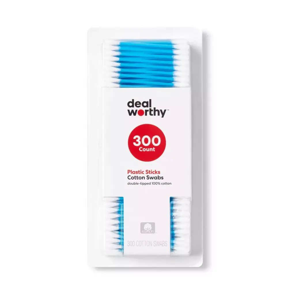 Dealworthy™ - Cotton Swabs Plastic Stick - 300ct