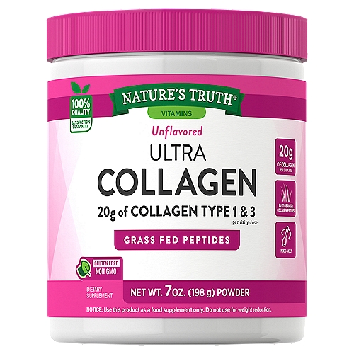 Nature's Truth Ultra Collagen grass fed peptides 198g.