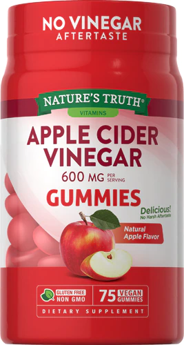 Nature's Truth Apple cider vinegar 600mg gummies 75 vegan gummies