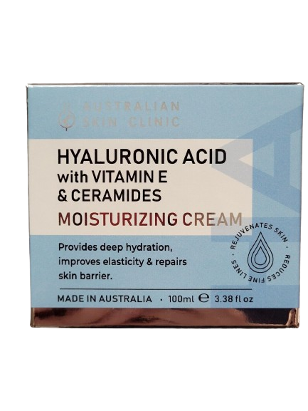 Australian skin clinic Hyaluronic Acid with vitamin E & ceramides cream 100ml 