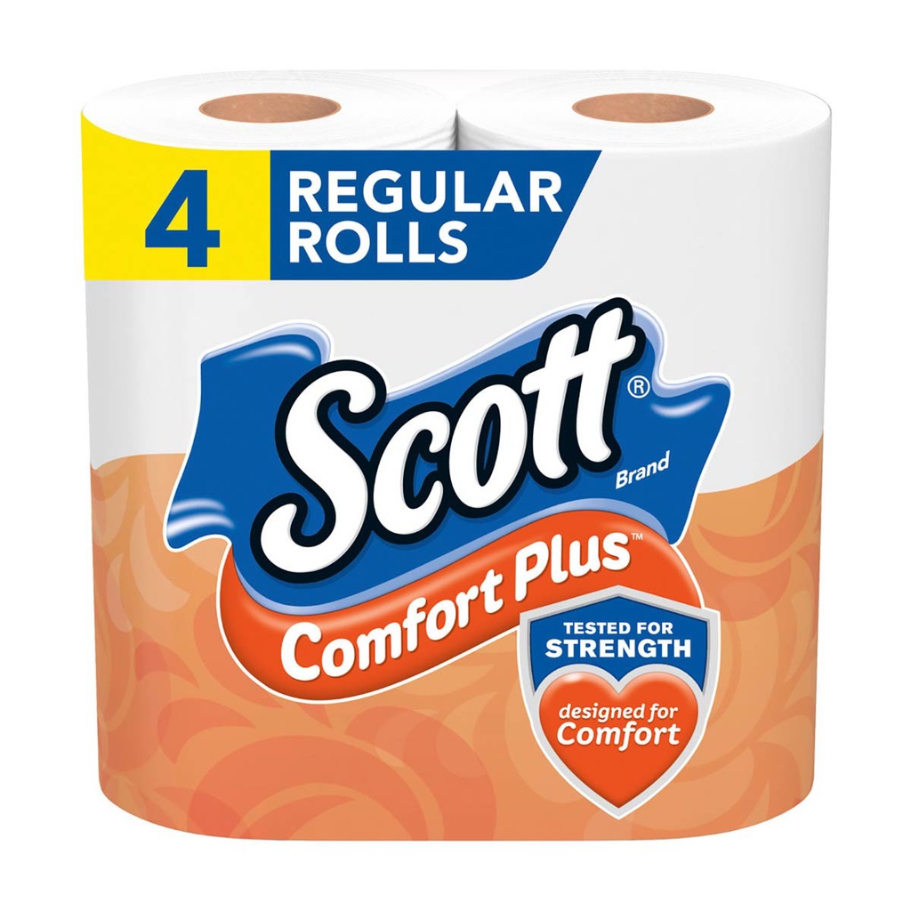 Scott Comfort Plus 1-Ply Bathroom Tissue, 4-ct. Packs