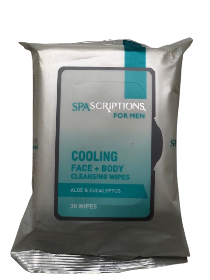 SPAScriptions For Men - Post workout Cleansing Wipes - Face + Body - 