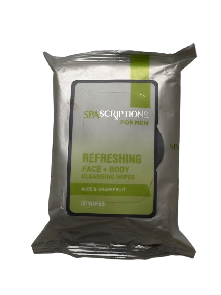 SPAScriptions For Men - Cleansing Wipes - Face + Body - Refreshing