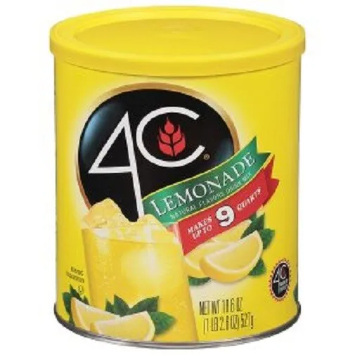 4C Natural Lemonade Flavor Drink Mix, 1 lb (527g)
