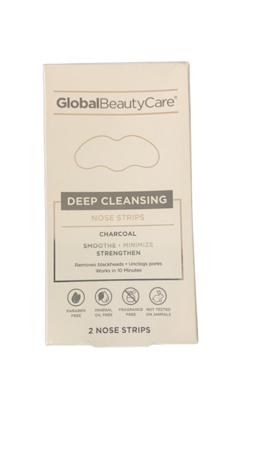 GlobalBeautyCare Deep cleansing Nose Strips charcoal (2 strips)