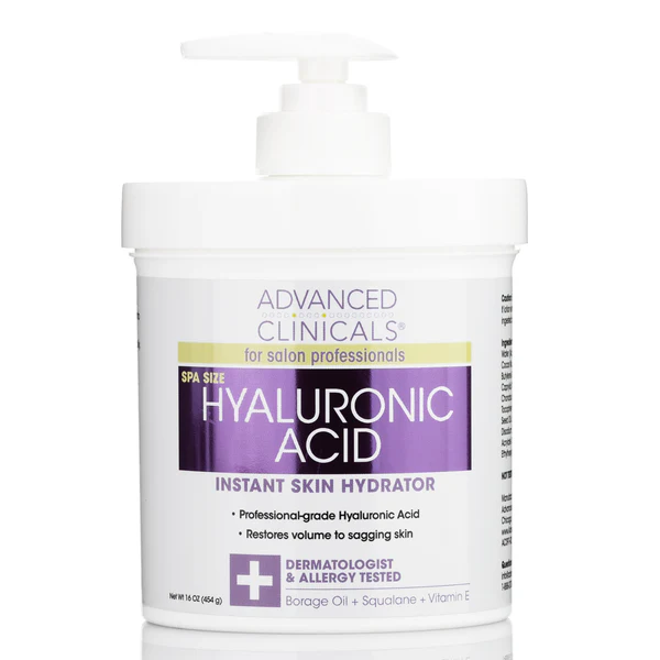 Advanced Clinicals, Hyaluronic acid instant skin hydrator, 454g