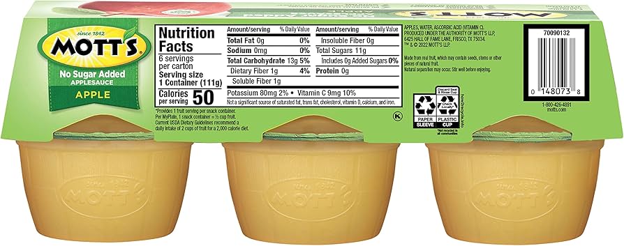 Mott's Apple sauce(6*111g)