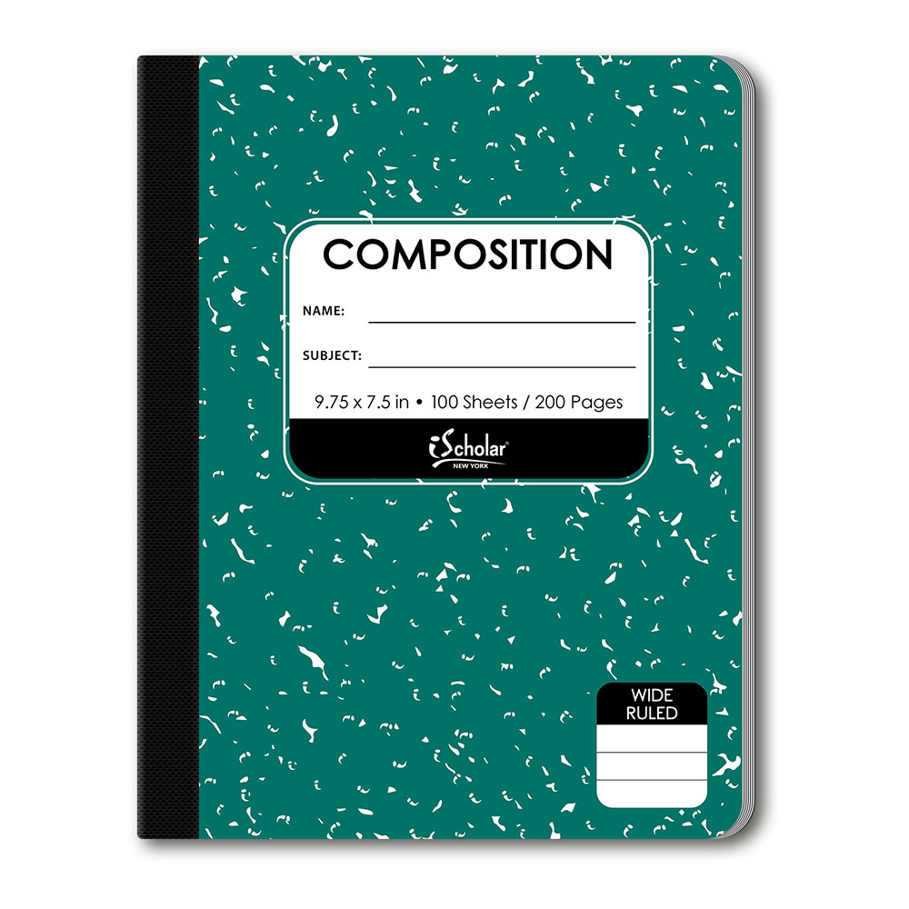 Green Composition Book, 100 Sheets