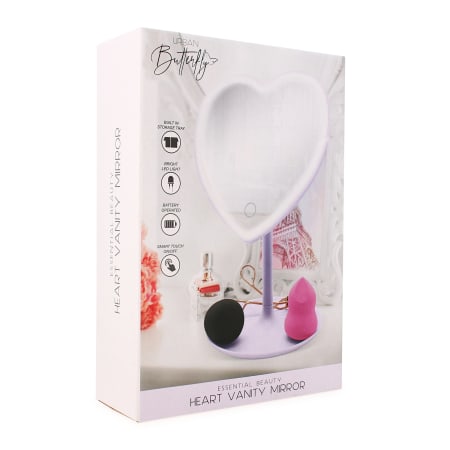 Urban Butterfly - Heart-Shaped LED Vanity Mirror 13.5in