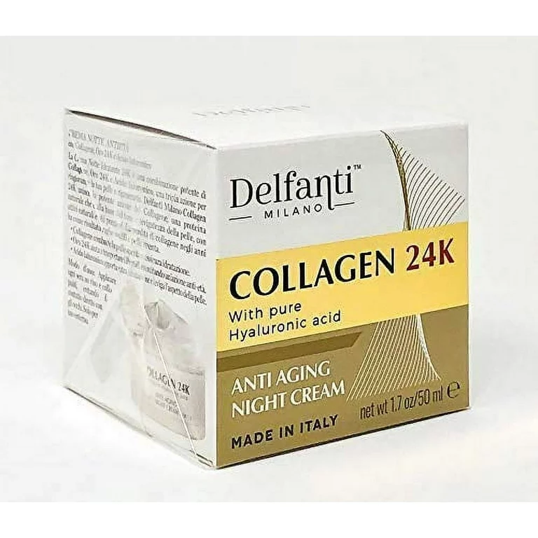 Delfanti COLLAGEN 24K Nightly Anti-Aging Cream with Hyaluronic Acid 1.7 fl oz