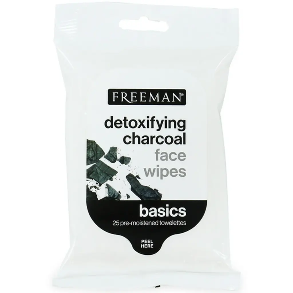 Freeman-Detoxifying charcoal face wipes  Cleansing wipes 25 Ct  