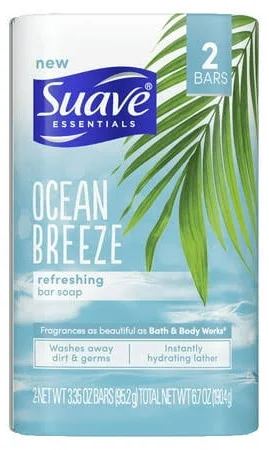 Suave ocean breeze twin pack soap bar(190.4g)