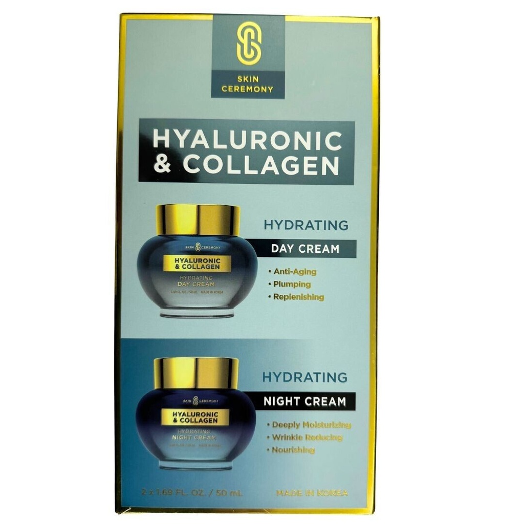 Skin ceremony Hyaluronic & Collagen day/night cream 50ml (each)