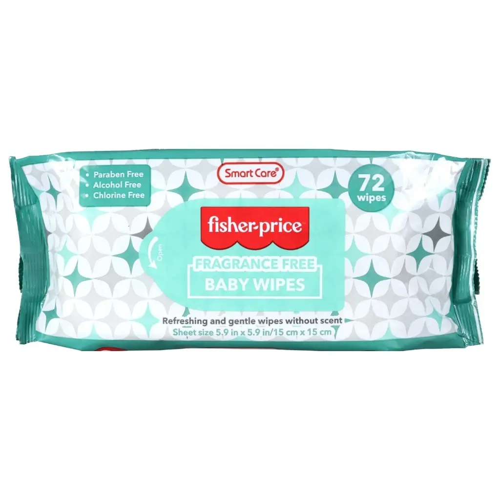 Smart Care Fisher-Price Fragrance-Free Baby Wipes, 72-ct. Packs