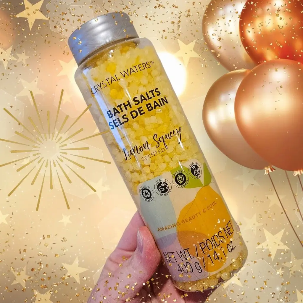 Crystal Waters Lemon squeeze scented Bath salt 14.1oz(400g)
