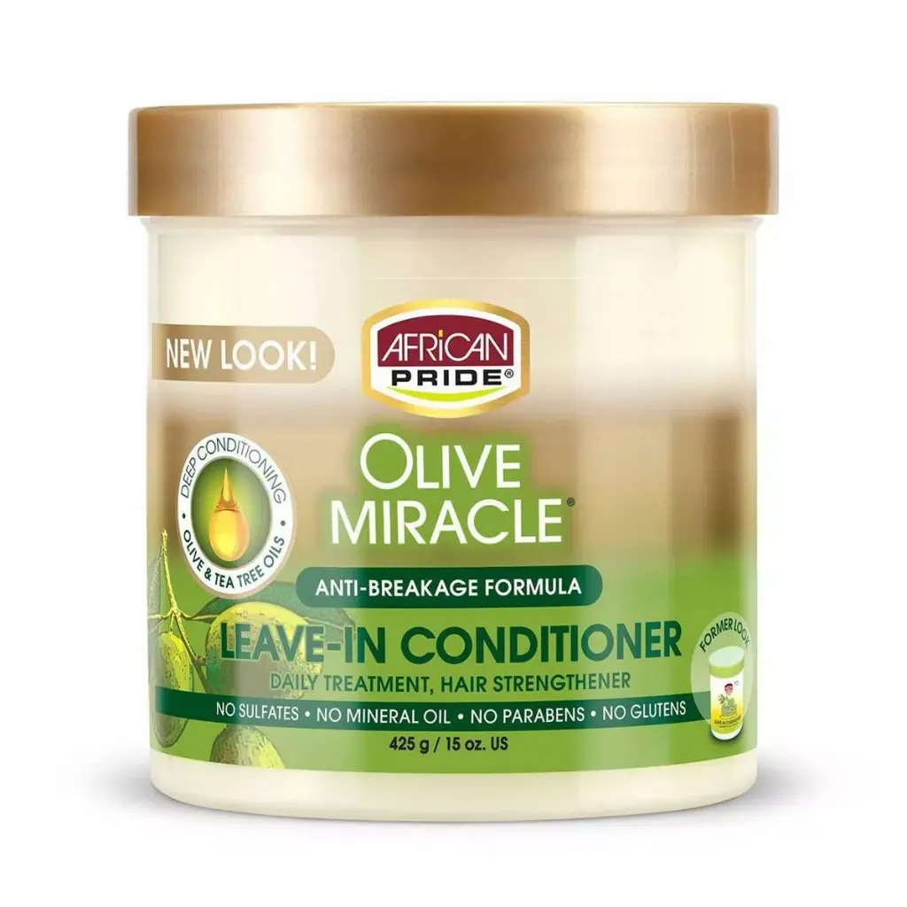 African Pride Olive Miracle Anti breakage formula leave-in conditioner Daily treatment 425g/ 15 oz
