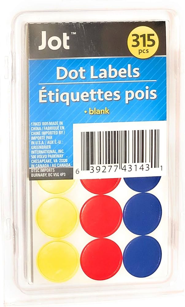 corner office by JOT Dot Labels 315 count