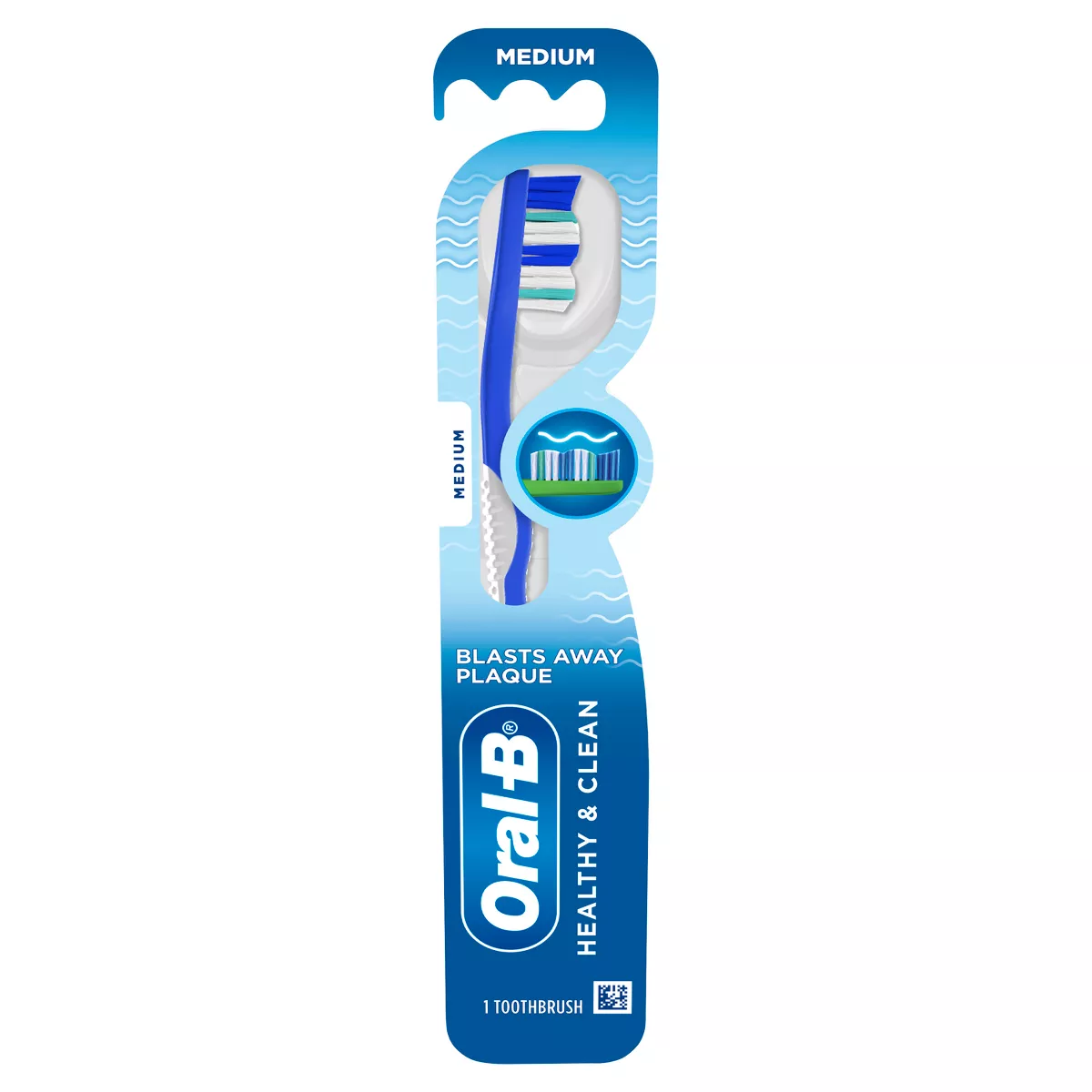 Oral-B Healthy Clean Medium Toothbrush - blasts away plaque