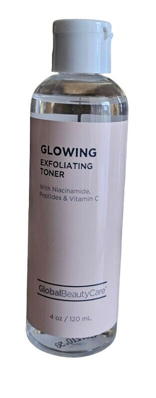 Global Beauty Care - Glowing exfoliating toner with niacinamide, peptides & Vitamin C (4oz/120ml)