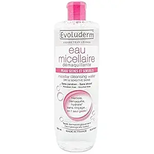 Evoluderm eau micellaire Hydratante peaux seches & sensibles (500ml)  