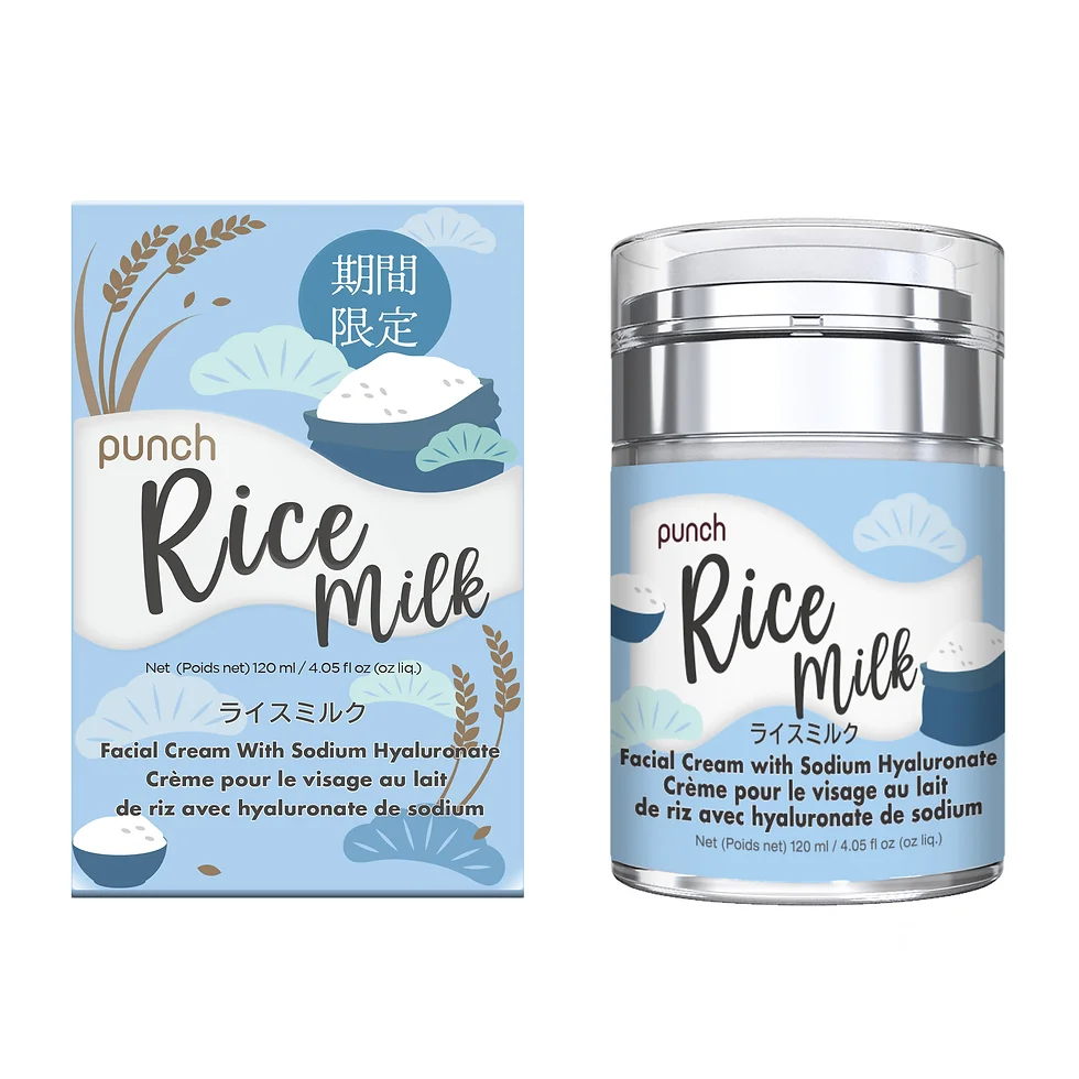 Punch Rice Milk Facial Cream with sodium Hyaluronic - 120mL