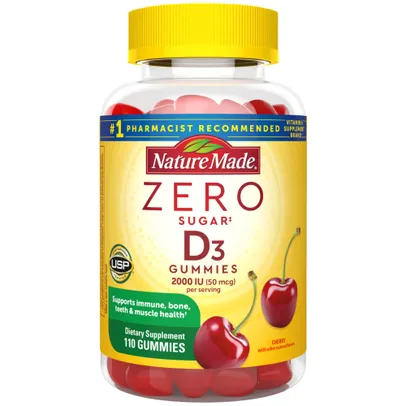 Nature Made Zero sugar D3 Gummies 110 Count