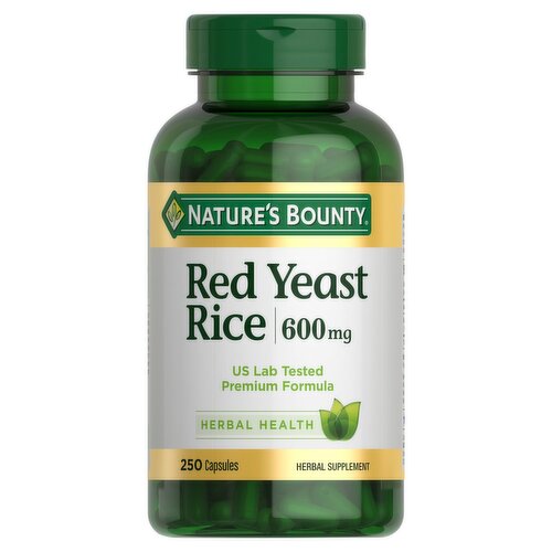 Nature's Bounty - Red Yeast Rice supplement 600 mg 250 Capsules