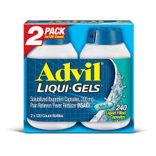 Advil Liqui-Gels Pain Reliever and Fever Reducer Solubilized Ibuprofen 200Mg
