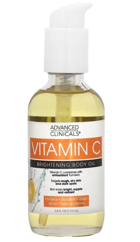 Advanced Clinicals Vitamin C brightening Body Oil 3,8 fl oz (112ml)