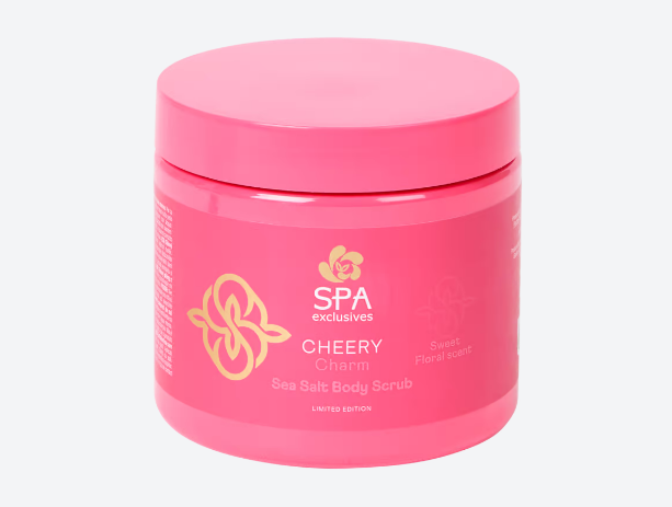 spa lofty cherry charm sea salt body scrub