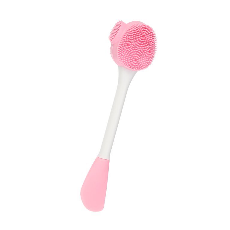 Beauty star facial brush with spatula (pink) 