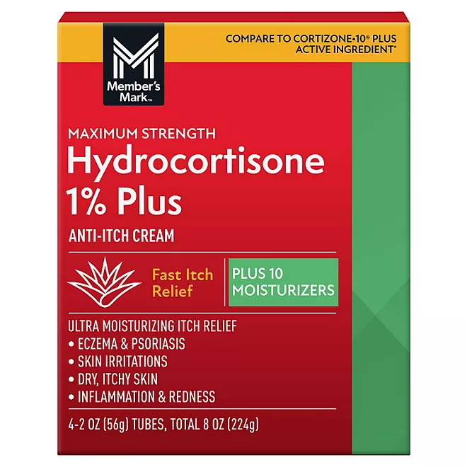 Member's Mark Hydrocortisone 1% plus anti-itch cream (4-56g)