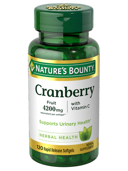 Nature’s Bounty Cranberry With Vitamin C - Fruit 4200 mg - 120 Rapid Release Softgels