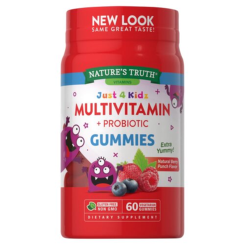 Nature's Truth Just 4 kids Multivamin gummies + probiotic (60)