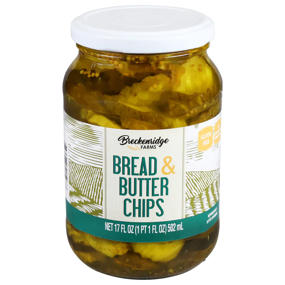 Breckenridge Farms Bread & Butter Pickle Chips, 17 oz. Jars