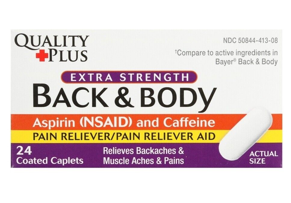 Quality Plus Extra Strength Back & Body pain relieve (20 caplets)