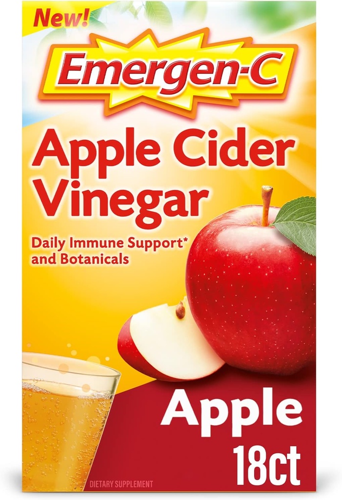 Emergen-C Apple Cider Vinegar Vitamin C - 18 Count