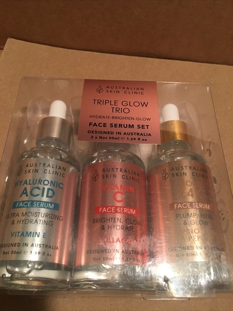 Australian Skin Clinic Triple Glow Trio face serum set (3*50ml)