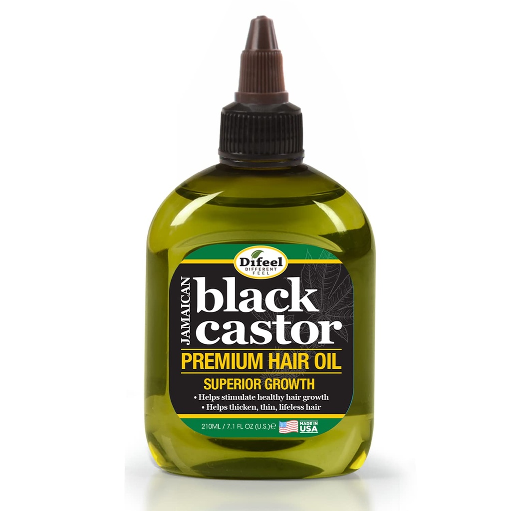 Difeel Black Castor Premium Hair Oil 7.1 oz (210ml) 