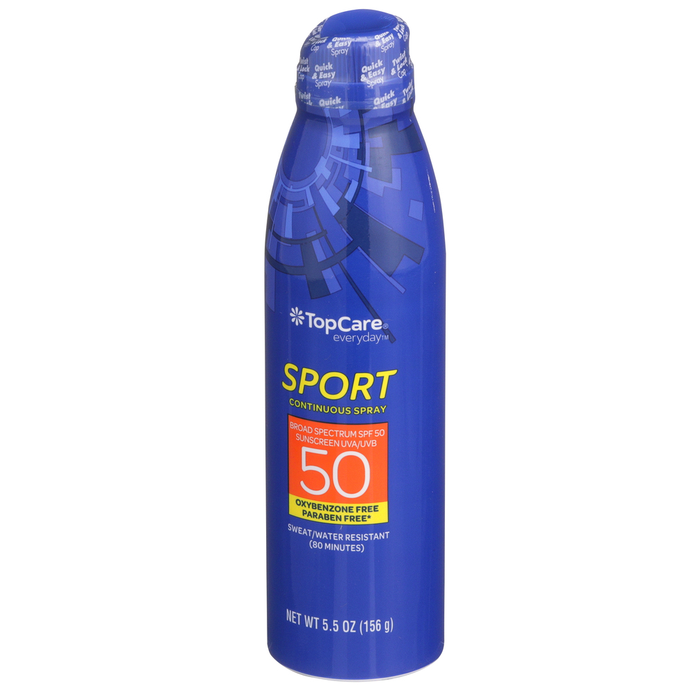 Top care everyday Sport Spray 50 sweat/water resistant 8oz(237ml) Bleu