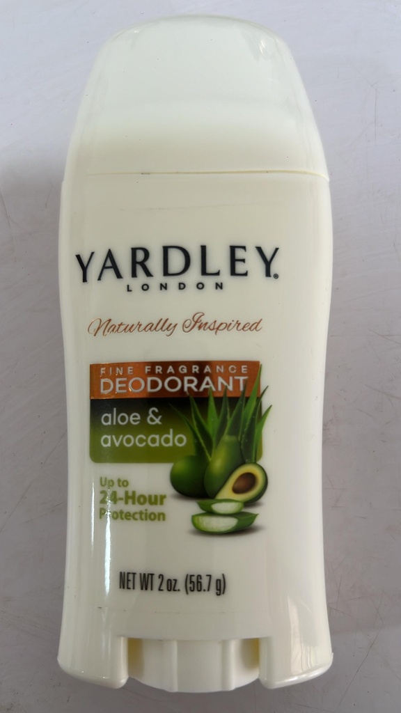 Yardley London 24HR Solid Deodorant, Aloe & Avocado 🥑, 6 Pack, 2oz Each 