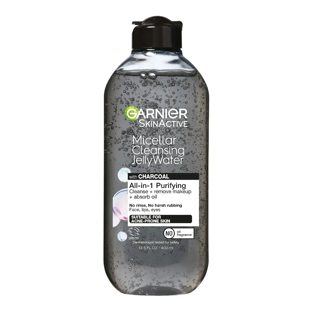 Garnier SkinActive Micellar Charcoal Cleansing Purifying Jelly Water, 13.5 fl oz